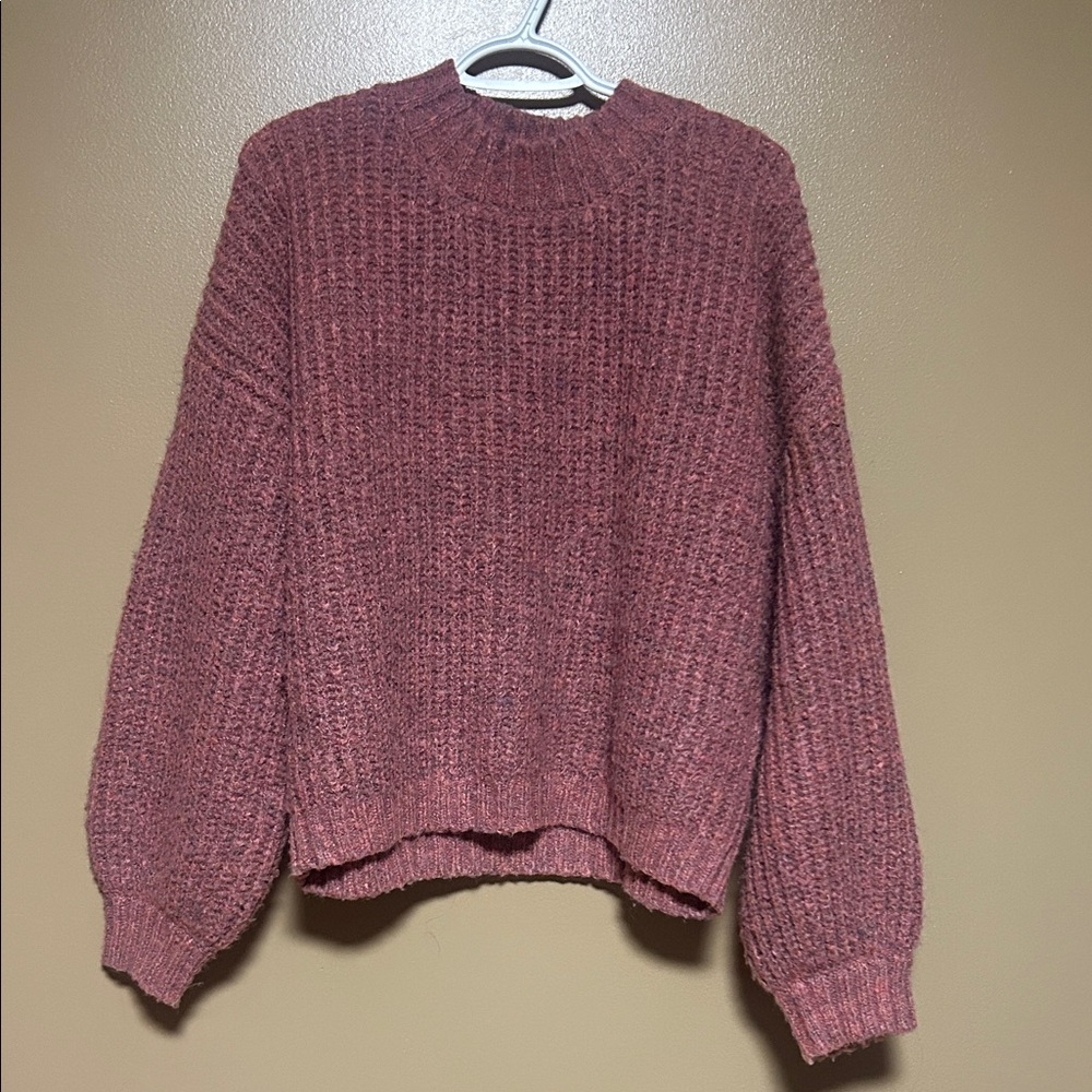 Willow & Root Cozy Knit Sweater in Dusty Pink